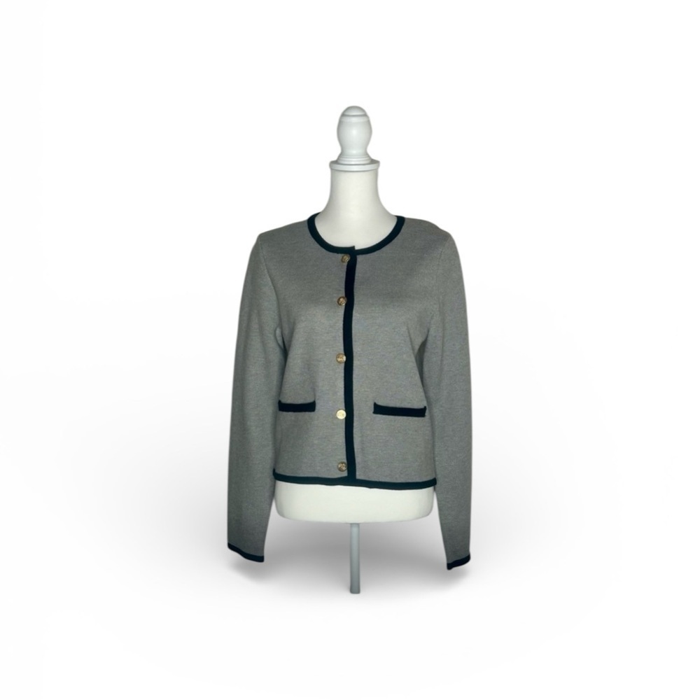 NWT Truth by Republic Gray Cardigan with Gold Buttons size Large